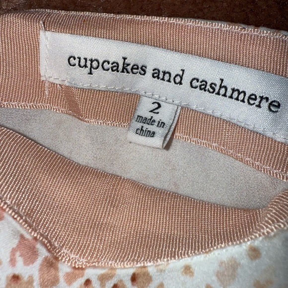 cupcakes & cashmere Asymmetrical Cream and Brown Skirt - Picture 2 of 3